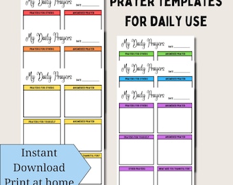 Prayer Tracker With Answer Printable Prayer Template Daily Devotional Journal Download Digital Planner Faith Requests Christian Organizer