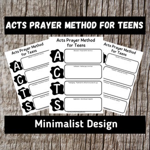 Acts Prayer Model, Christian Journal, Prayer Journal for Teens, Acts ...