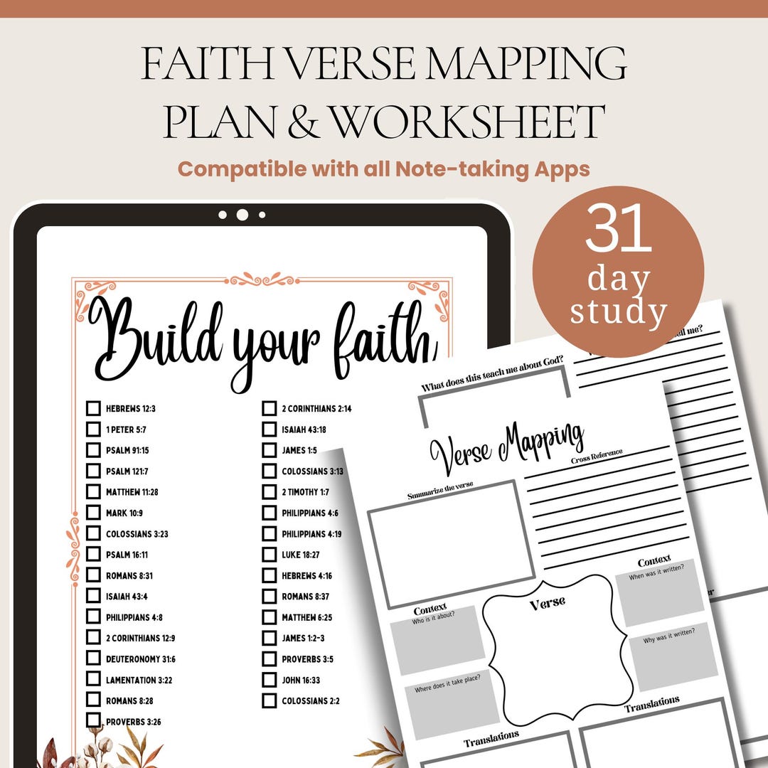 Verse Mapping Plan About Faith Bible Study Method Guide Spiritual ...