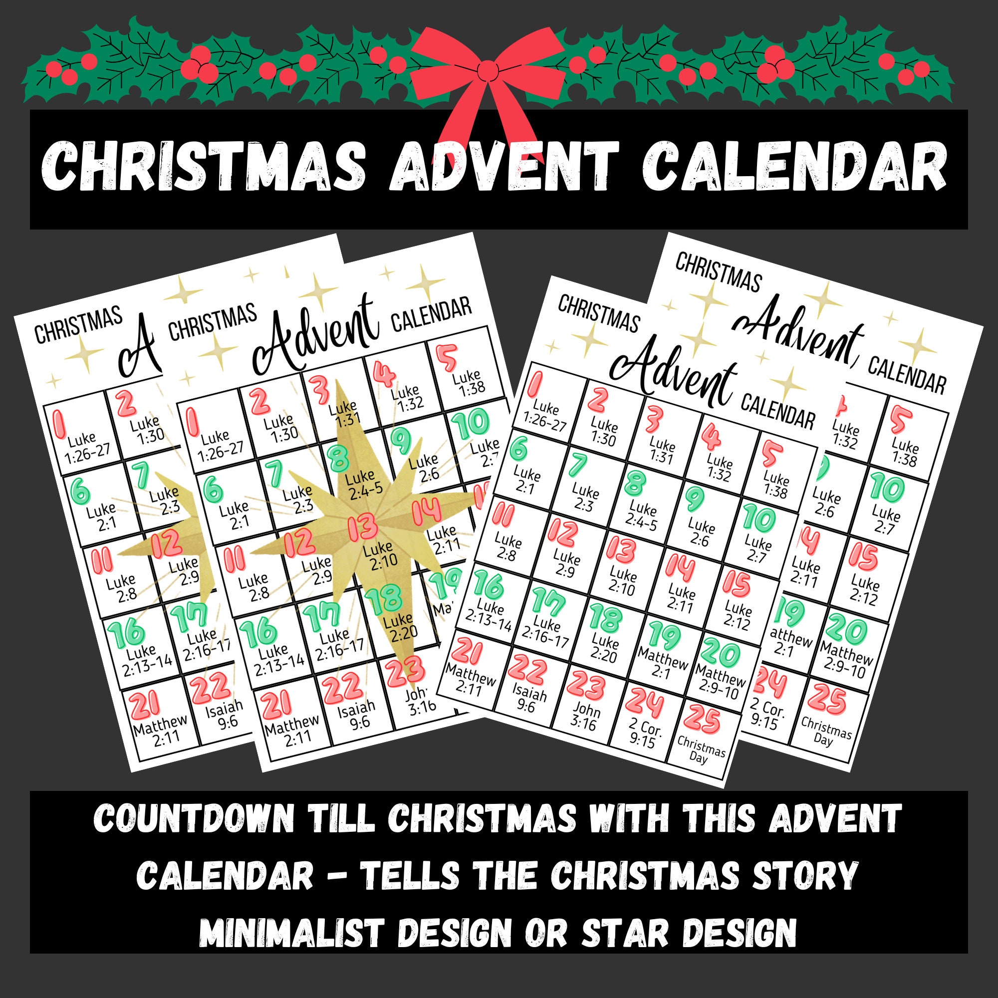 Advent Calendar for Kids Religious, Christmas Advent Calendar, Christmas Countdown, Scripture Advent Calendar, Bible Verse Calendar - Etsy Advent calendar for kids religious, christmas advent calendar, christmas countdown, scripture advent calendar, bible verse calendar - etsy