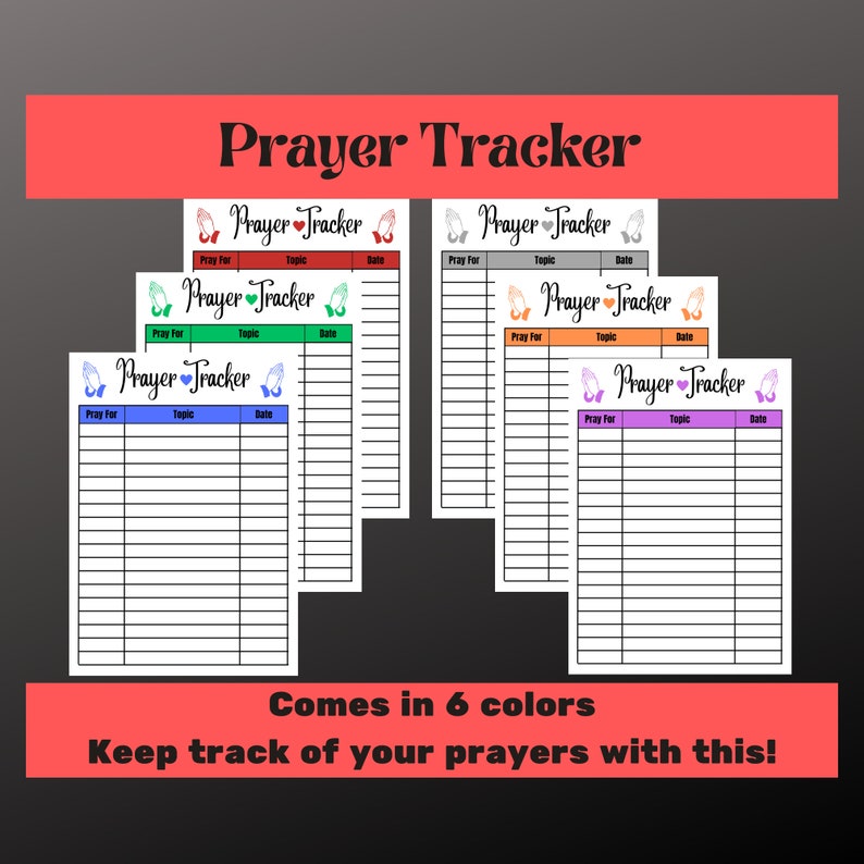 Prayer List Printable, Prayer Tracker, Prayer Record Keeping, Faith Planner, Prayer Log, Prayer ...