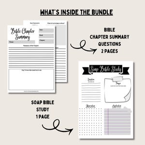 Bible Study Bundle Printable Prayer Journal Guide Christian Devotional Page Scripture Mapping Reflection Worksheet Monthly Calendar Verse image 6