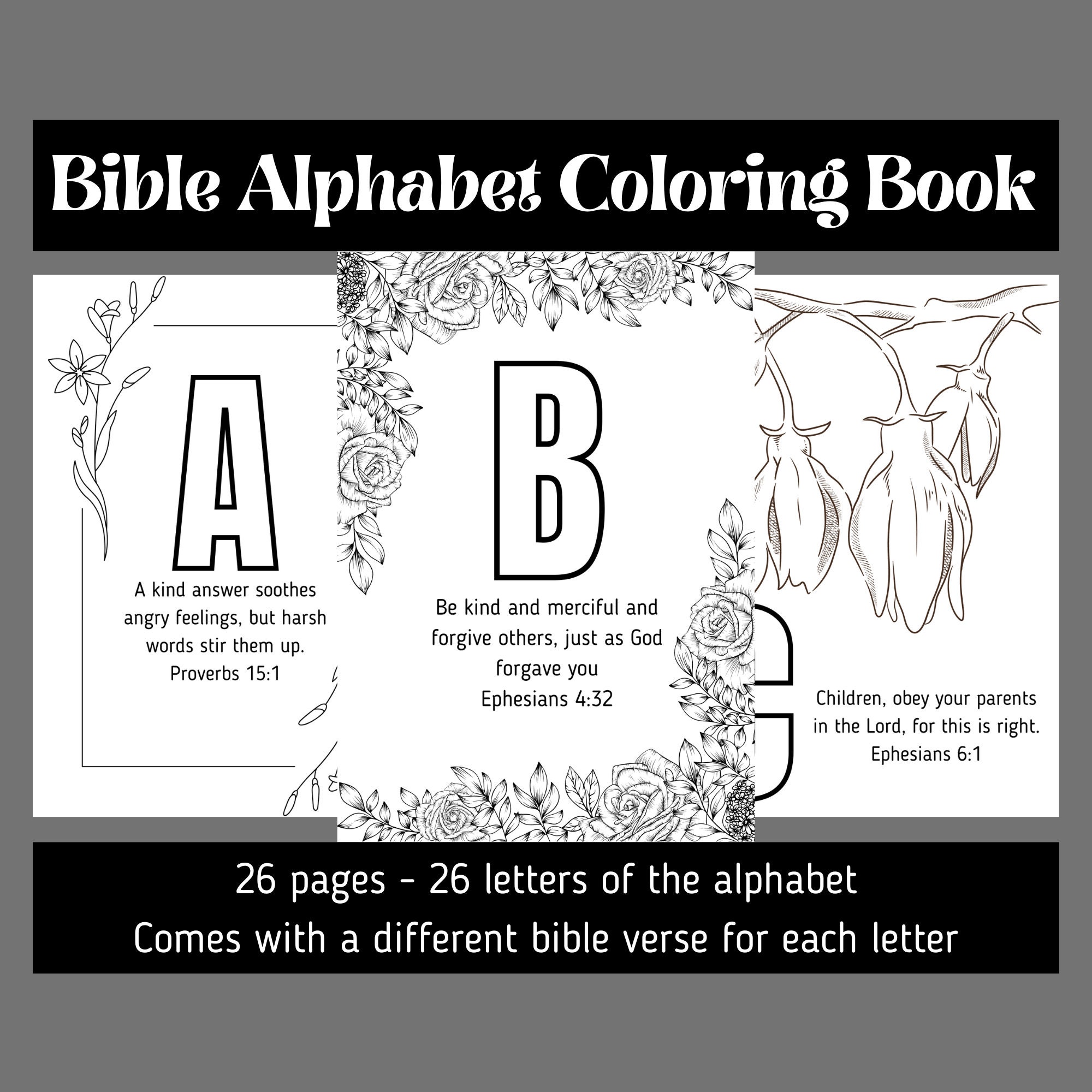 Bible Verse Coloring Pages, ABC Coloring Pages Printable, Coloring