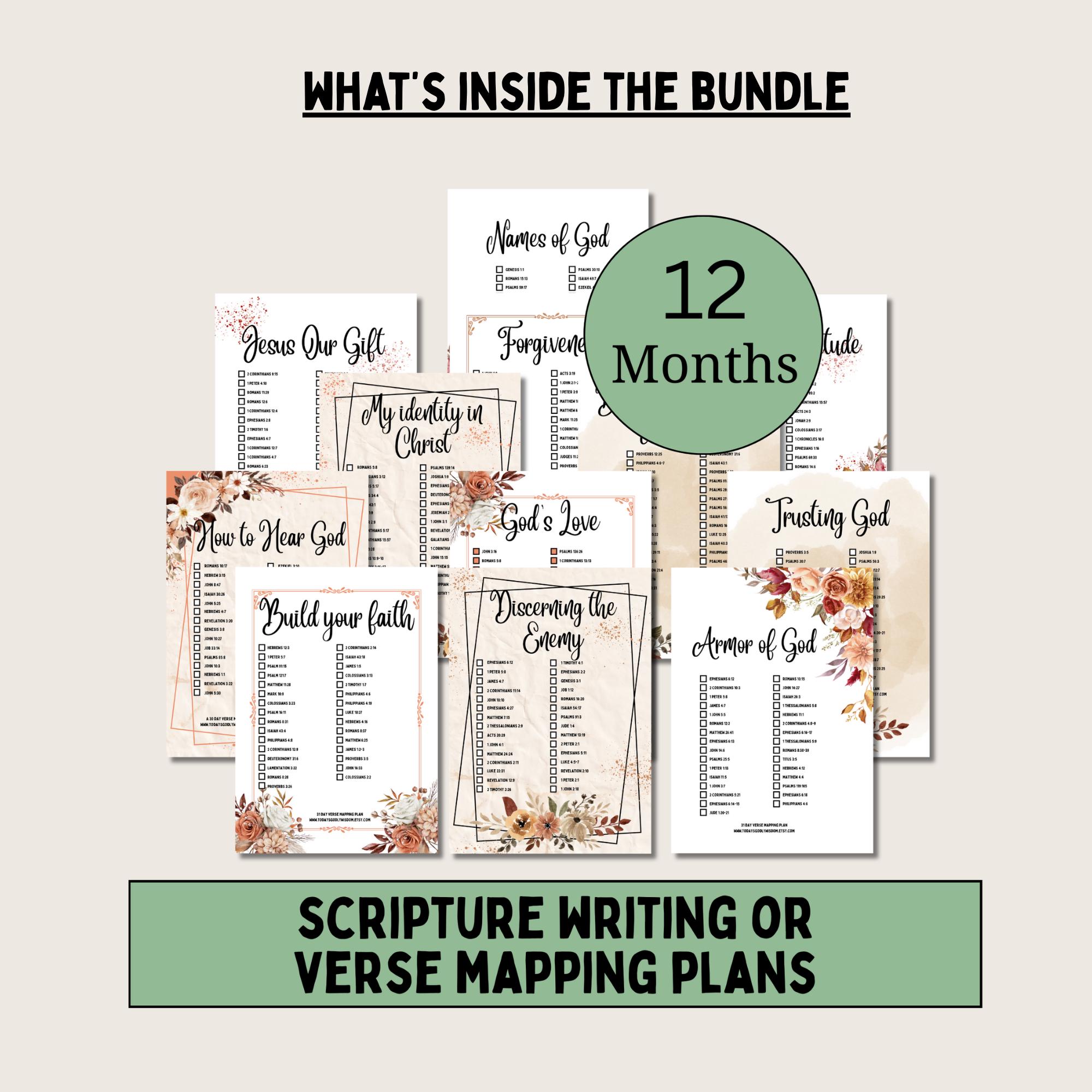 Bible Study Bundle Printable Prayer Journal Guide Christian Devotional ...