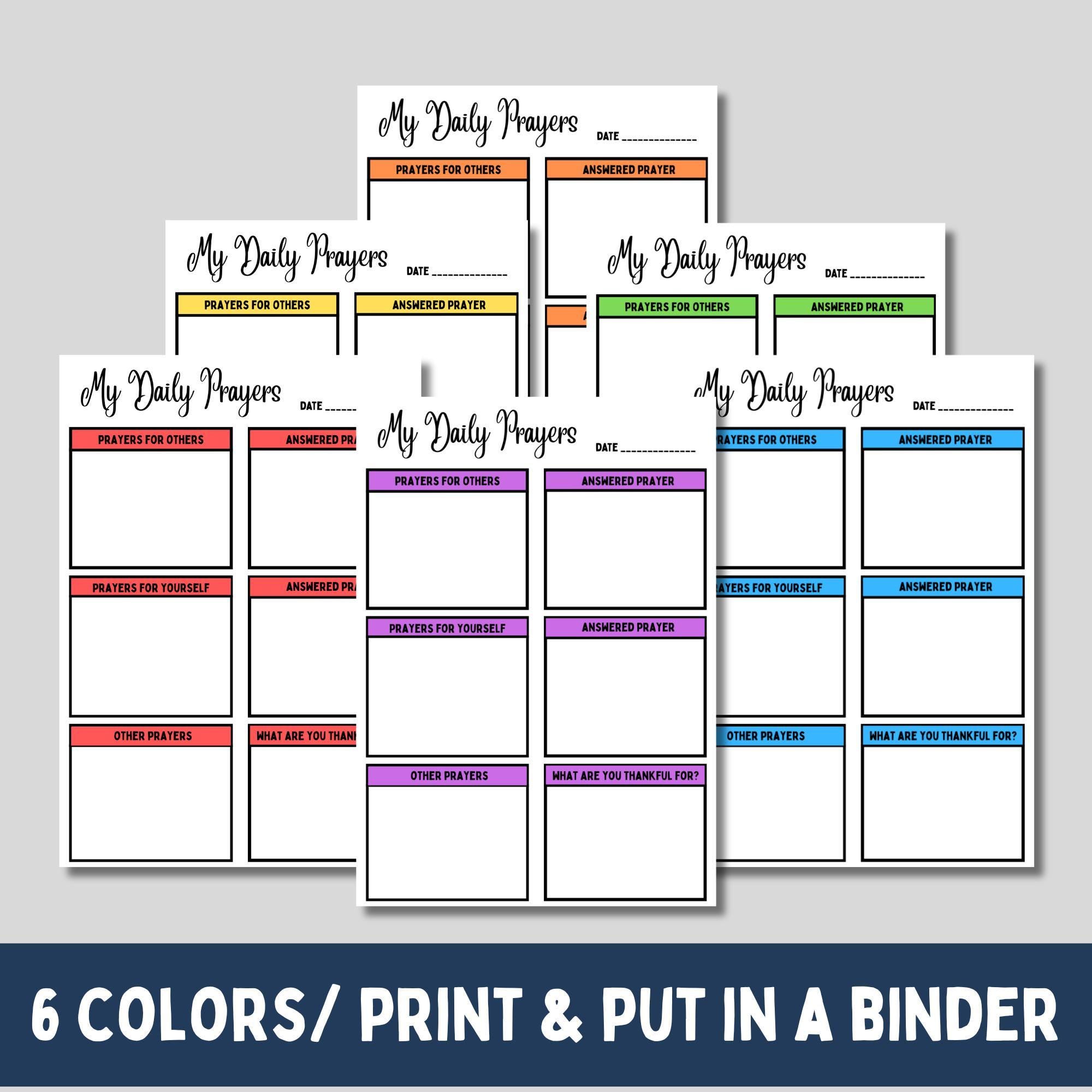 Prayer Tracker Printable Prayer Journal Template Download Daily ...