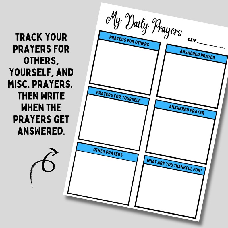 Prayer Tools.pdf Prayer Tracker With Answer Printable Prayer Template Daily Devotional ...