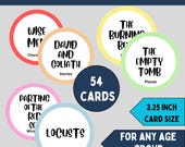 Bible Pictionary Game Kids Adults Sunday School Activities Fun Christian Drawing Challenge Cards Bible Charades Printable Resource Youth