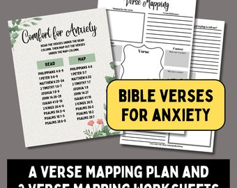 Bible verse mapping bundle, printable verse mapping journal, verse study, verse mapping plan, in depth bible study, bible study planner