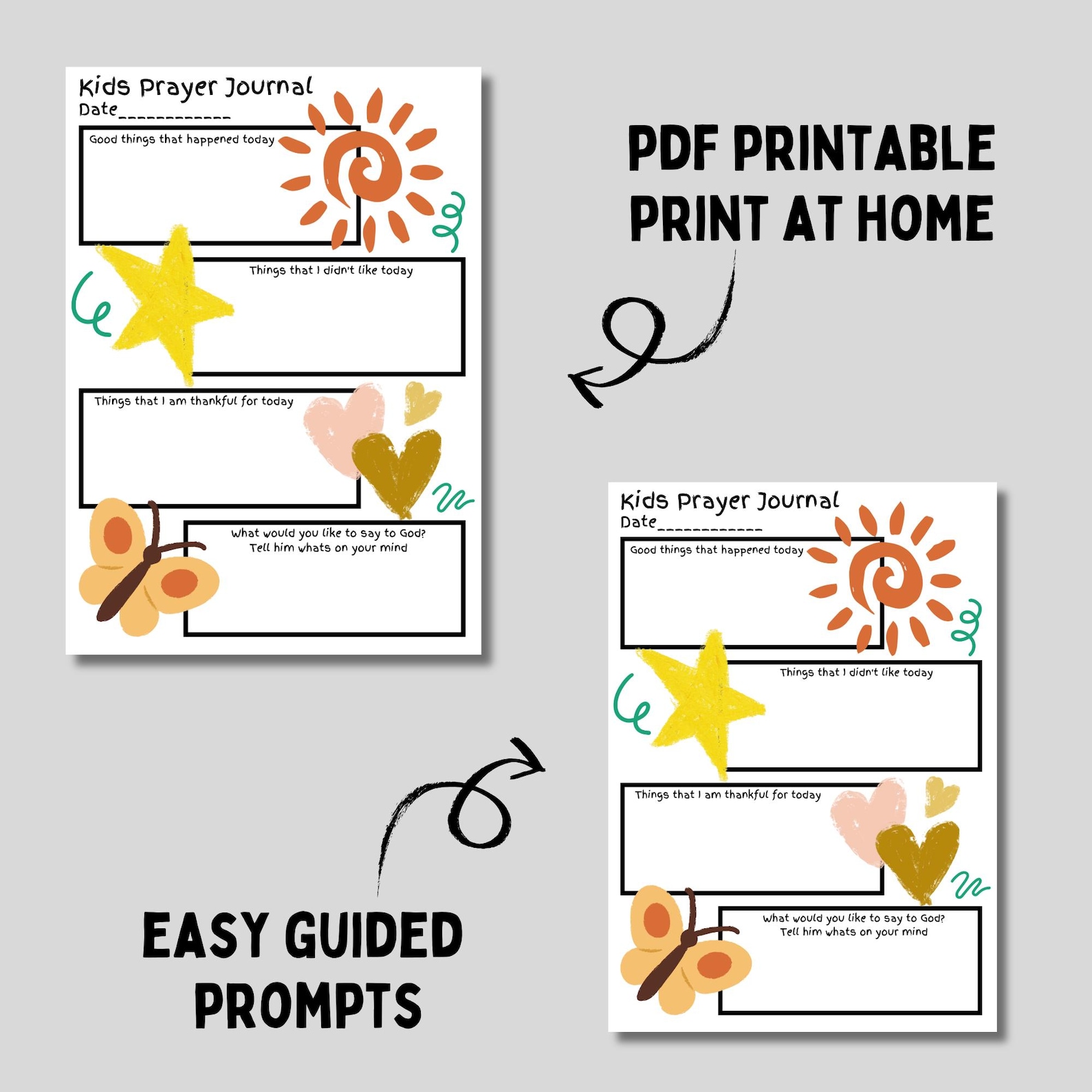 Printable Prayer Journal for Kids Christian Journal Pages for Youth ...