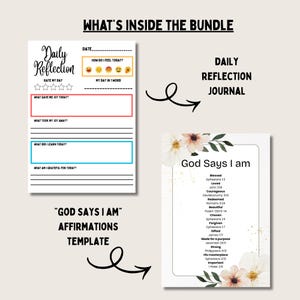 Bible Study Bundle Printable Prayer Journal Guide Christian Devotional Page Scripture Mapping Reflection Worksheet Monthly Calendar Verse image 4