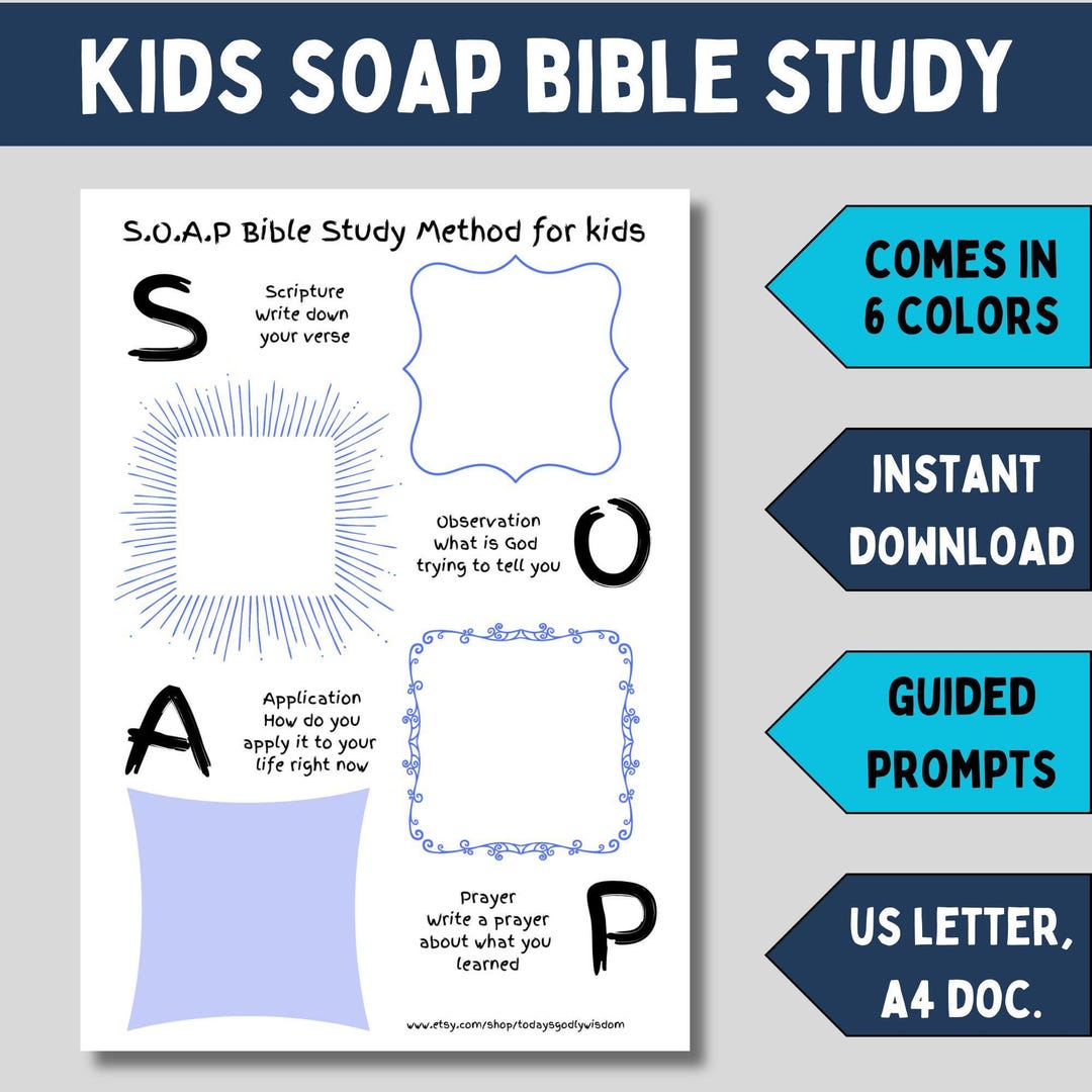 Bible Study Printable Soap Method Template Download Bible Worksheet for ...