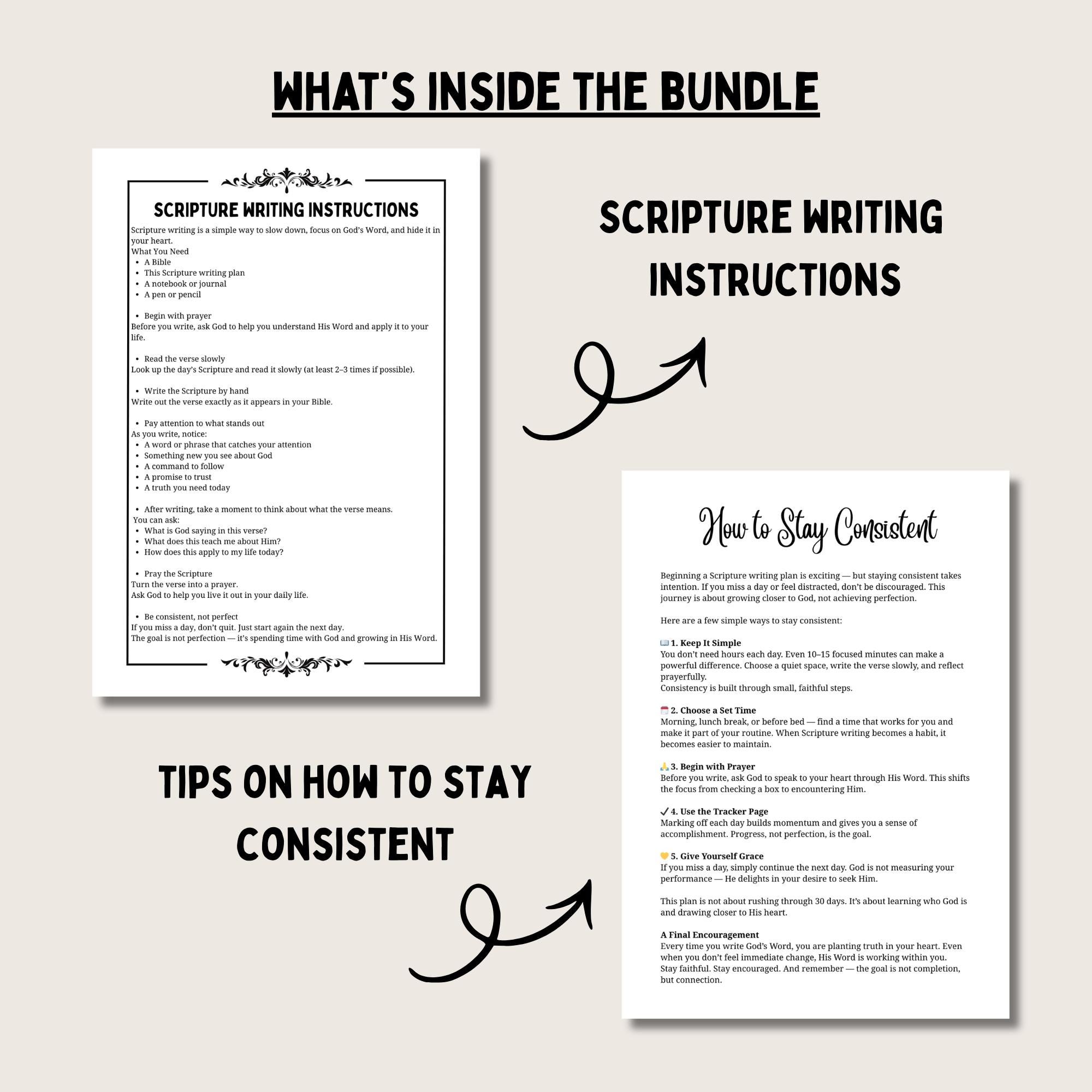 Scripture Writing Plan Worksheet Printable Prayer Journal Study Guide ...