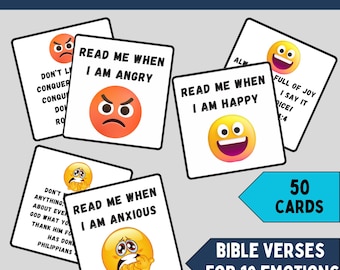Christian emotion cards printable bible verses for emotions and feelings cards with scripture for emotional support flash cards