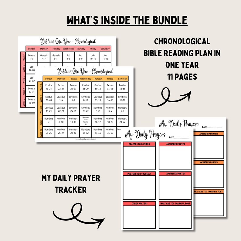 Bible Study Bundle Printable Prayer Journal Guide Christian Devotional Page Scripture Mapping Reflection Worksheet Monthly Calendar Verse image 7
