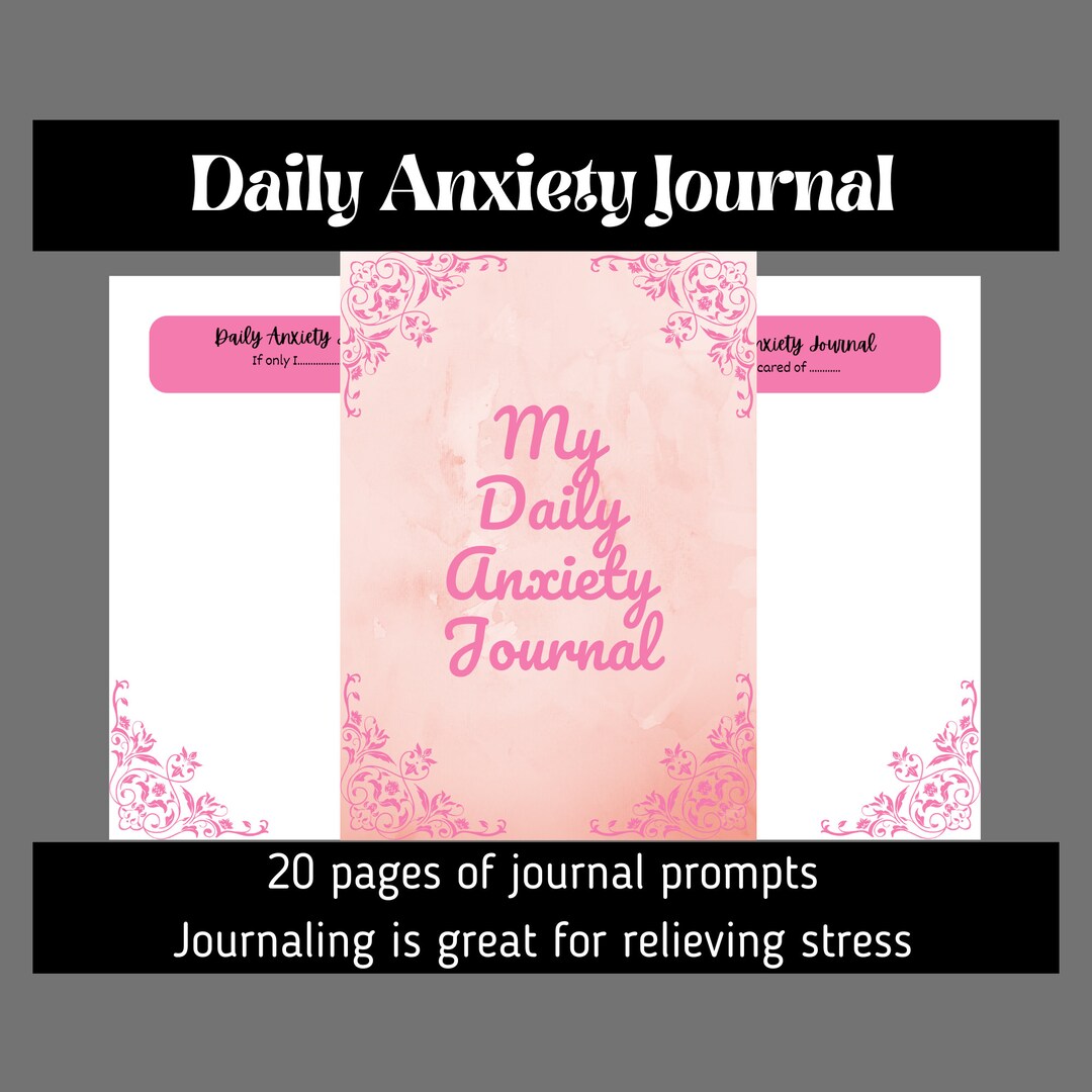 Anxiety Journal Printable, Anxiety Journal Prompts, Mental Health ...