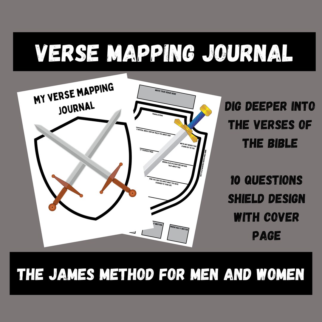 The James Method Verse Mapping Journal Bible Study for Men Etsy