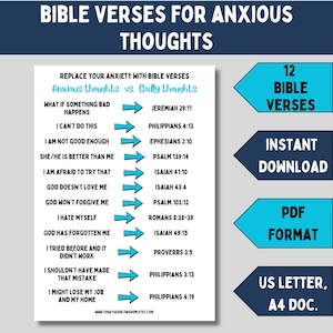 Tarjetas imprimibles con versículos bíblicos para la salud mental, meditación cristiana, guía de oración, sanación espiritual, terapia bíblica y alivio del estrés.