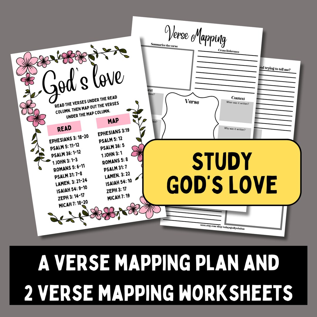 Bible Verse Mapping Bundle Printable Verse Mapping Journal Verse Study ...