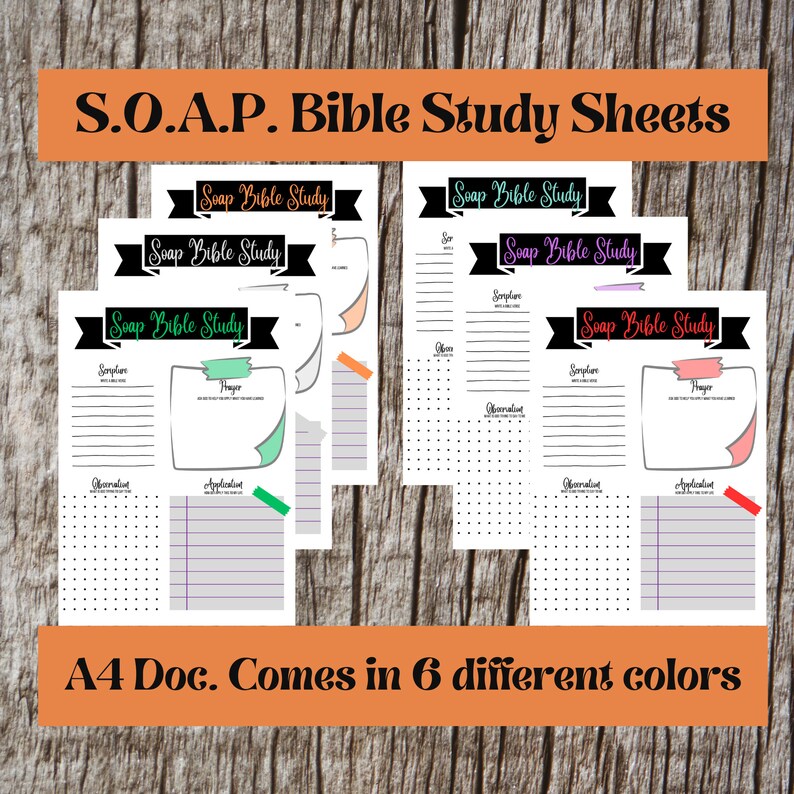 Soap Bible Study Printable, Bible Study for Men, Women, Teens, Soap