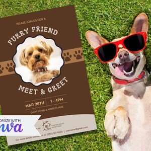 Invitation | Client Event | Furry Friend Meet and Greet | Canva Template | Real Estate Marketing | Realtor | Digital Download
