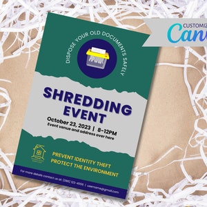 Invitations/Client Events  - Shredding Event | Canva Template | Real Estate Marketing | Realtor | Digital Download