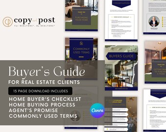 Home Buyer's Guide | Canva Template | Real Estate Marketing | Real Estate Tools | Realtor | Digital Download