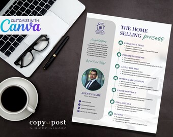 The Home Selling Process | Home Selling Guide |Canva Template | Real Estate Marketing | Real Estate Tools | Realtor | Digital Download