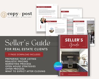 Home Seller’s Guide | Canva Template | Real Estate Marketing | Real Estate Tools | Realtor | Digital Download
