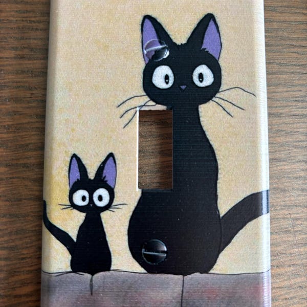 Black Cats, UV printed, Single Light Switch Covers