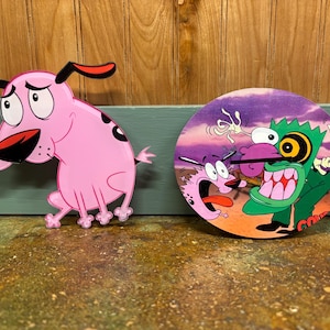 Courage The Cowardly Dog, UV Printed on Acrylic