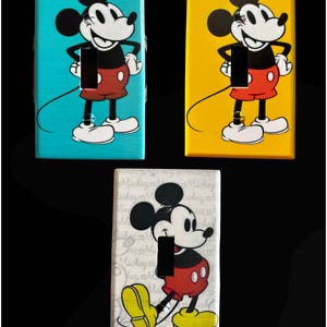 Mickey Mouse Theme, UV Printed Single Light Switch Covers - 3 designs available