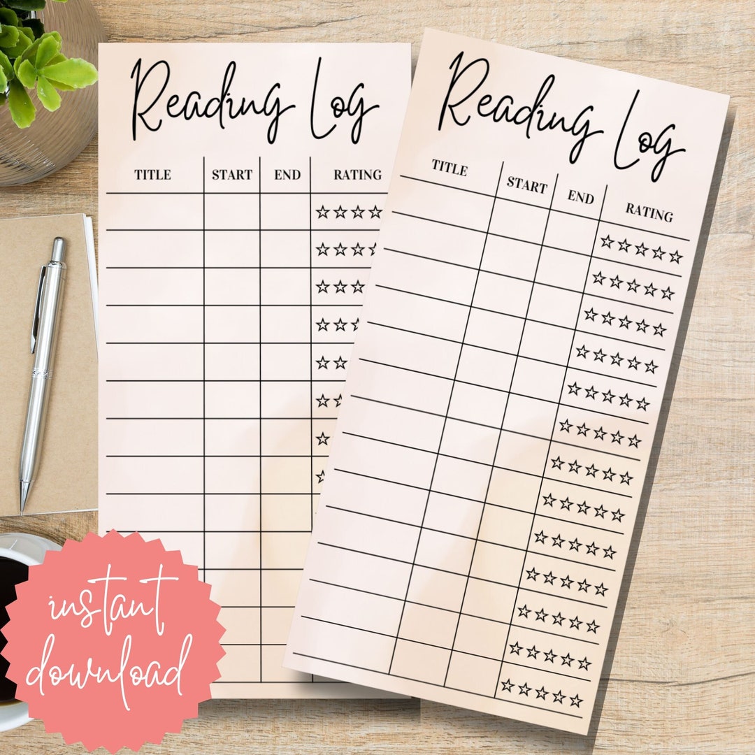 Reading Log Bookmark Printable Reading List Bookmark Summer Reading Reading Log Bookmark Printable Reading List Bookmark Summer Reading