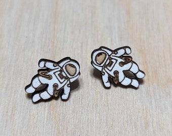 Astronaut - Sterling Silver Earring Stud set, readers choice, gift, Space - One Small Step