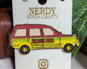Jurassic Park - Jeep - pince à cravate - idéal pour les mariés - cadeaux de mariage - garçons d'honneur - cadeau - style costume