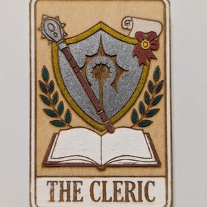 The Cleric - D&D Inspired Magnet - Laser-cut and hand-painted wood - Made in Canada