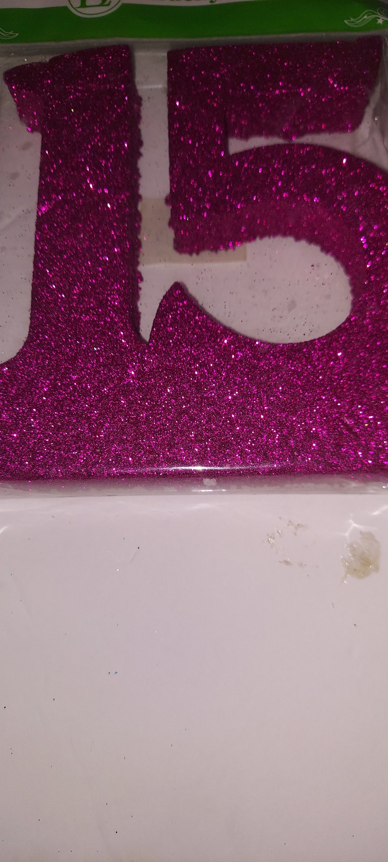 Styrofoam Glitter Numbers 5 Inches Birthday Etsy