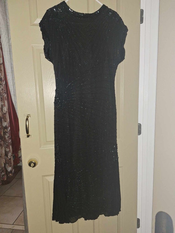 Vintage beaded 100% silk dress