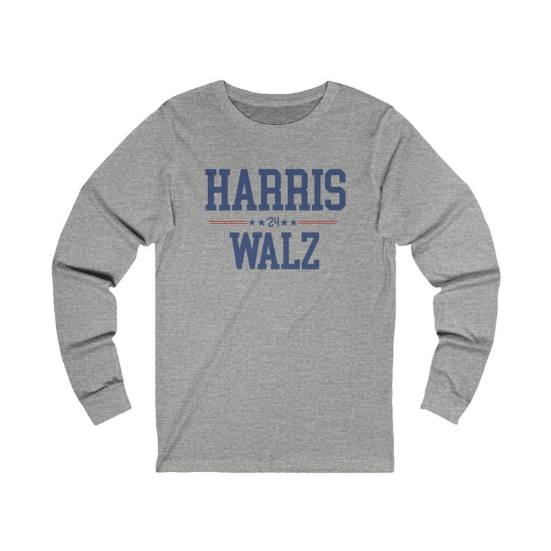 Harris-Walz 2024 Long Sleeve, Not Going Back Harris 47 Shirt, 2024 Election Shirt, Democrat T-Shirt, Sweatshirt, Political Tee, I'm with Her Athletic Heather