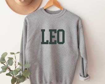 Sudadera del zodiaco Leo, sudadera de astrología, tops para mujer, regalo de cumpleaños Leo, suéter de cumpleaños, regalo para un Leo, camisetas Leo