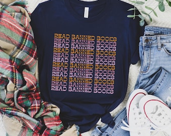 Lesen Sie verbotene Bücher Shirt, verbotenes Buch Tshirt, Buch-Liebhaber-Geschenk, Lehrer-Geschenk, Unterstützungsbibliotheken, lesen Sie mehr Bücher