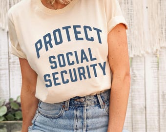 Bescherm sociale zekerheid shirt, handen af van sociale zekerheid, anti-autoritair T-shirt, anti-Trump shirt, protestshirt, politieke T-shirts