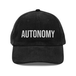 Embroidered Autonomy Vintage Corduroy Hat, Body Autonomy Baseball Hat, Women&#39;s Rights Corduroy Cap, Fall Embroidered Hat, New Chapter