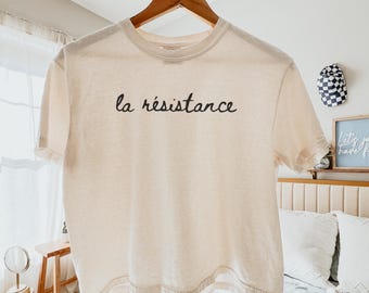 Camiseta cuadrada - La Rèsistance, camiseta de la Resistencia Comfort Colors®, camiseta de la Revolución Francesa, camiseta de protesta, camiseta de activismo político