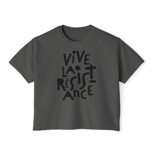 Comfort Colors®Vive La Résistance Crop Top, Feminist Shirt, Feminist Gift, Empowering Women, Anti-Fascist Shirt, Trans Rights, We The People image 6