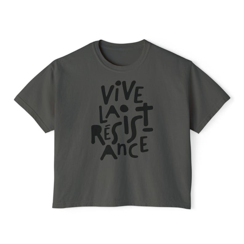 Comfort Colors®Vive La Résistance Crop Top, Feminist Shirt, Feminist Gift, Empowering Women, Anti-Fascist Shirt, Trans Rights, We The People image 6