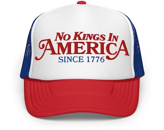 7 月 4 日版の帽子、独立記念日の帽子、アメリカ独立記念日の刺繍入り No Kings 7 月 4 日のトラッカー ハット、反トランプ ハット、USA ハット