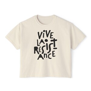 Comfort Colors®Vive La Résistance Crop Top, Feminist Shirt, Feminist Gift, Empowering Women, Anti-Fascist Shirt, Trans Rights, We The People image 5