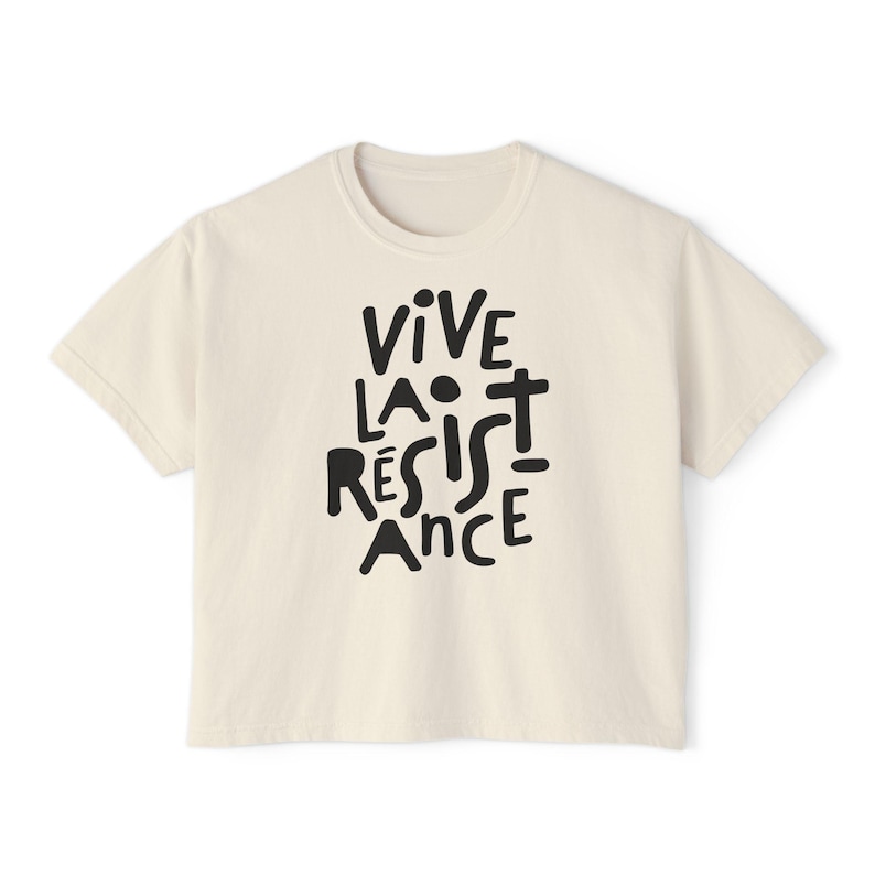 Comfort Colors®Vive La Résistance Crop Top, Feminist Shirt, Feminist Gift, Empowering Women, Anti-Fascist Shirt, Trans Rights, We The People image 5