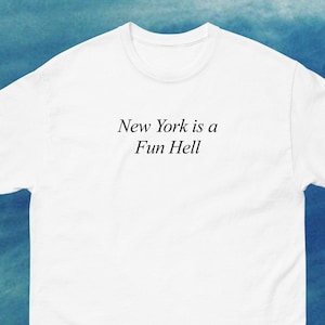 NEW YORK Is a Fun Hell t-shirt | y2k tops, Mcbling, tumblr, Y2k Aesthetic Shirt, ironic tee, Paris Hilton, Indie Sleaze