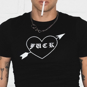Right in the Heart T-shirt | y2k tops, Mcbling, tumblr, Y2k Aesthetic Shirt, ironic tee, Paris Hilton, Britney Spears, Indie Sleaze